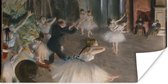 Poster The Rehearsal of the Ballet on Stage - Schilderij van Edgar Degas - 150x75 cm - Kerstversiering - Kerstdecoratie voor binnen - Kerstmis