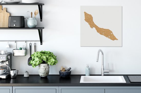 Une illustration de Curaçao de toile de liège 50x50 cm - Tirage photo sur toile (Décoration murale salon / chambre)