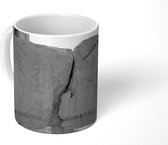 Mok - Stenen - Muur - Zwart - Wit - 350 ML - Beker
