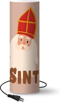 Lamp - Nachtlampje - Tafellamp slaapkamer - Chocolade - Sinterklaas - Sint - Kinderen - Jongens - Meisjes - Kind - 50 cm hoog - Ø15.9 cm - Inclusief LED lamp - Kinderlamp