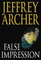 Boekomslag 'False Impression' van Jeffrey Archer met vingerafdruk.