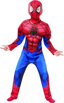 Rubies - Spiderman Kostuum - Spider-Man Deluxe Spinneman Kind Kostuum - Blauw, Rood - Maat 104 - Carnavalskleding - Verkleedkleding