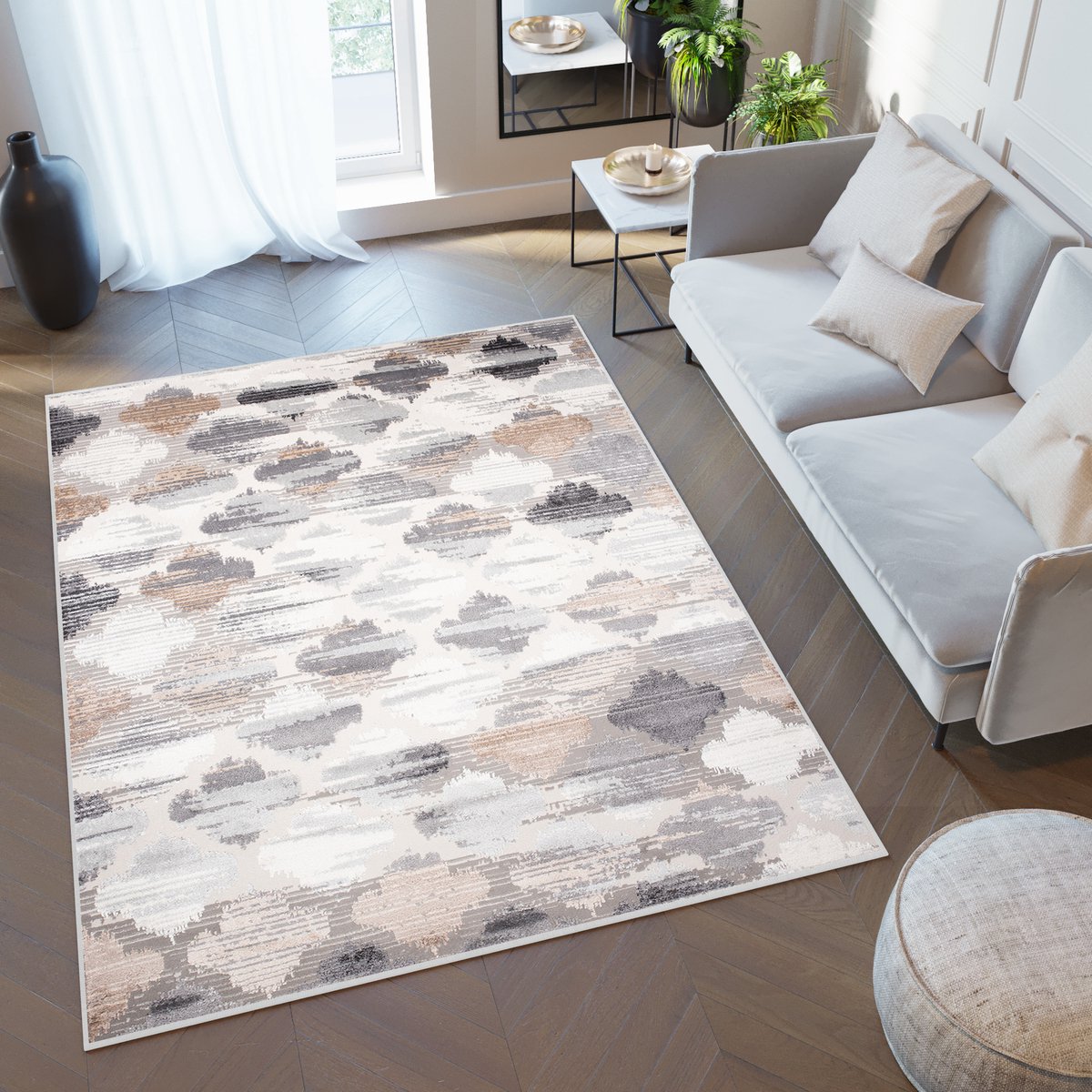 Tapiso Valley Vloerkleed Laagpolig Slaapkamer Tapijten Woonkamer Maat- 80x150