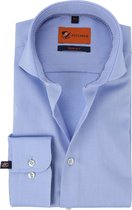 Suitable - Overhemd SL7 Twill Blauw - 43 - Heren - Slim-fit - Extra Lange Mouwlengte