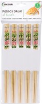 Bamboe houten eetstokjes met bloemen print 10x stuks