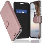 Accezz Xtreme Wallet Booktype Samsung Galaxy S22 Ultra hoesje - Rosé Goud