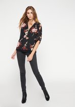 LOLALIZA Blouse met bloemen - Beige - Maat 34