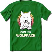 Saitama T-Shirt | Wolfpack Crypto ethereum Heren / Dames | bitcoin munt cadeau - Donker Groen - L
