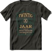 20 Jaar Legendarisch Gerijpt T-Shirt | Aqua - Ivoor | Grappig Verjaardag Cadeau | Dames - Heren | - Donker Grijs - XL