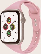 Smal Siliconen Apple Watch Bandje Dun - Roze - 38/40/41 mm - Series 1 2 3 4 5 6 SE 7 - Geschikt voor Apple Watch