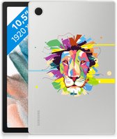 Tablet BackCover Samsung Galaxy Tab A8 2021 Siliconen Hoesje Super als Cadeautjes voor Jongens Lion Color met doorzichte zijkanten