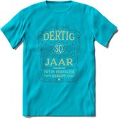 30 Jaar Legendarisch Gerijpt T-Shirt | Grijs - Ivoor | Grappig Verjaardag Cadeau | Dames - Heren | - Blauw - M