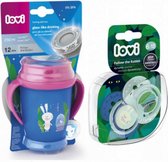 Lovi setje: Drinkbeker250 ml+ Boy fopspenen 2 st. GRATIS !!! 250 ml