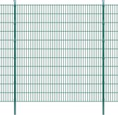 Decoways - Dubbelstaafmatten en palen 2008x2230 mm 10 m groen