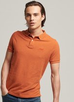 Superdry Poloshirt Classic Pique Polo M1110247a Rust Orange Marl Mannen Maat - M