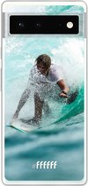 6F hoesje - geschikt voor Google Pixel 6 -  Transparant TPU Case - Boy Surfing #ffffff