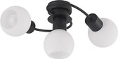 Lindby - LED plafondlamp - 3 lichts - glas, ijzer - H: 18 cm - E14 - , wit - Inclusief lichtbronnen