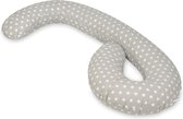 Body pillow - 240 cm - 100% katoen - grijze sterren