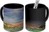 Magische Mok - Foto op Warmte Mok - Een regenboog boven Napoli en de Vesuvius in Italië - 350 ML - Uitdeelcadeautjes