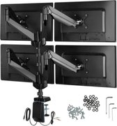 Desktop Stand Voor 4 Monitoren Van 13 "Tot 32"-Tilt Desktop Houder Voor Monitor, verstelbare Meerdere Ondersteuning Voor Monitoren Met Mobiele Armen, Draagbare Screen Holding Arm