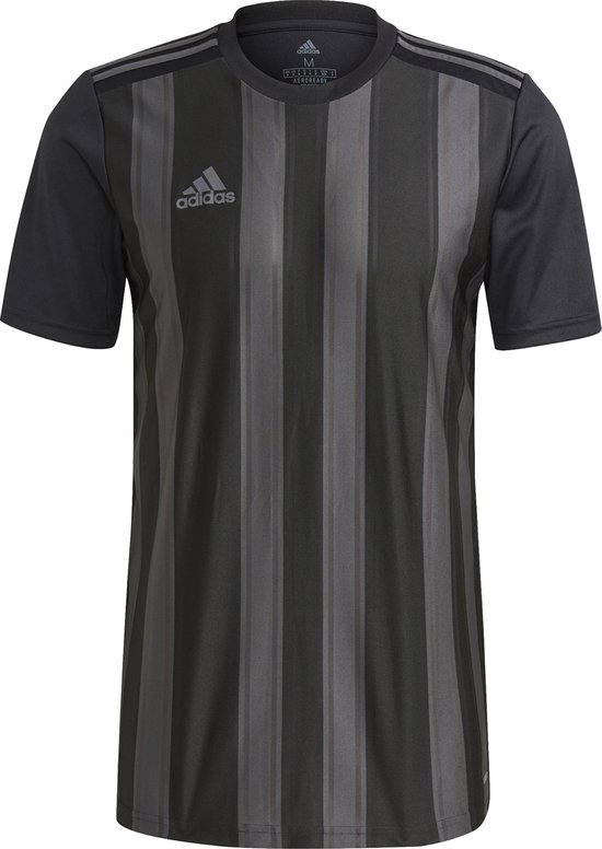 Adidas Striped 21 Short Sleeve Shirt Hommes - Zwart / Grijs | Taille M.