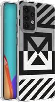 iMoshion Hoesje Geschikt voor Samsung Galaxy A52 (4G) / A52s / A52 (5G) Hoesje Siliconen - iMoshion Design hoesje - Transparant / Graphic Stripes