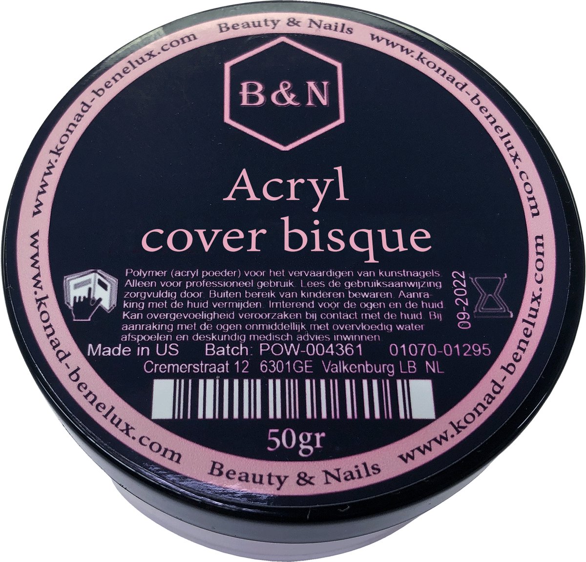 Acryl - cover bisque - 50 gr | B&N - acrylpoeder - VEGAN - acrylpoeder