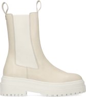 Sacha - Dames - Off white leren chelsea boots - Maat 39