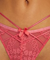 Hunkemöller Dames Lingerie String Claire  - Roze - maat XL