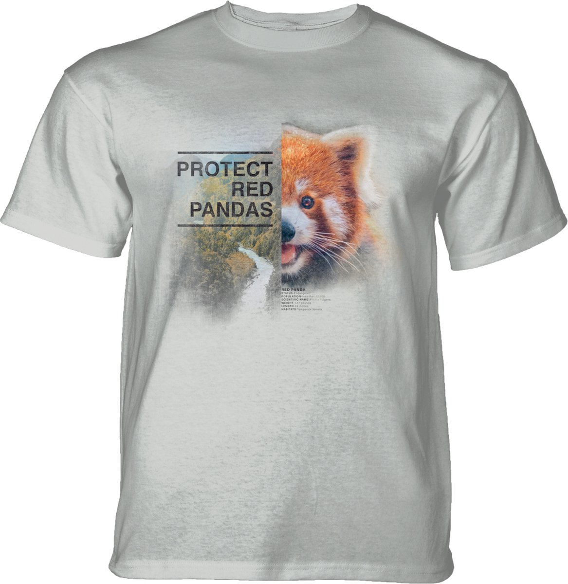 T-shirt Protect Red Panda Grey XL