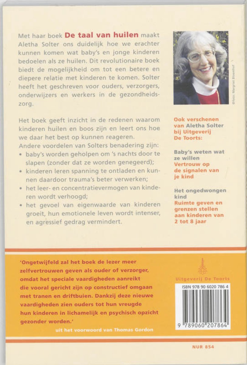 De taal van huilen - back cover