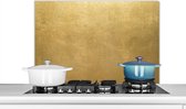 Spatscherm keuken 90x60 cm - Kookplaat achterwand Goud - Luxe - Abstract - Muurbeschermer hittebestendig - Spatwand fornuis - Hoogwaardig aluminium