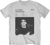 Lou Reed Heren Tshirt -XL- Transformer Track List Grijs