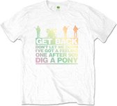 The Beatles - Get Back Gradient Heren T-shirt - L - Wit