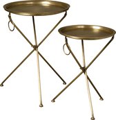 Bijzettafels sets set | wener | brass | 47 x 47 x 67(h) cm