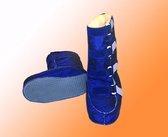 Schapenvacht laarzen met klittenband maat 39/40, kleur marine-blauw