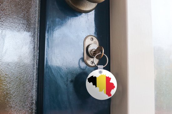 Porte-clés - België aux couleurs du drapeau national - Plastique - Rond