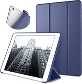 iPad Case 2018 - iPad 2017 Case Dark Blauw - iPad Case Silicone - iPad Case Soft Smart Cover - iPad 2018 Case - iPad 9.7 Case - iPad Case Bookcase Trifold - Ntech