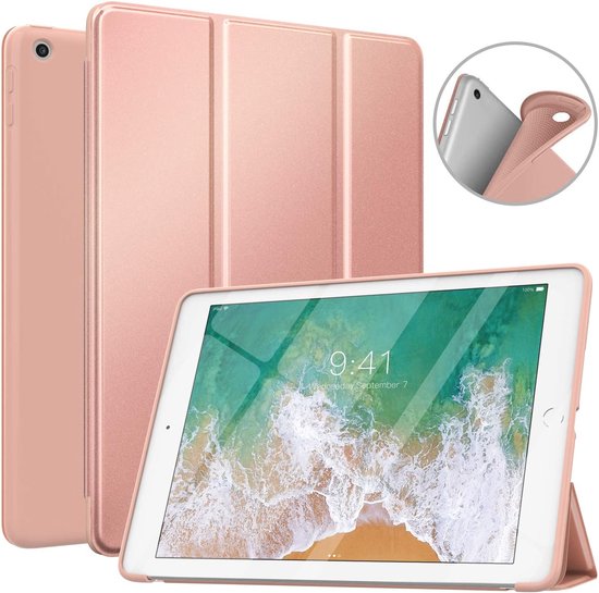 Coque iPad 2018 - Coque iPad 2017 Or Rose - Coque iPad Silicone - Coque iPad  Soft... | bol.com
