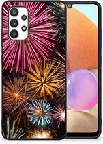 Smartphone Hoesje Geschikt voor Samsung Galaxy A32 4G | A32 5G Enterprise Editie Smartphonehoesje met Zwarte rand Vuurwerk