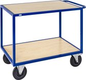 Kongamek tafelwagen met houten plateaus, laadvermogen 500 kg Blauw  x  x