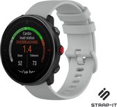 Siliconen Smartwatch bandje - Geschikt voor  Polar Vantage M / M2 siliconen bandje - grijs - Strap-it Horlogeband / Polsband / Armband