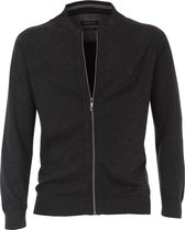 Casa Moda Cardigan Gris Foncé Fermeture Éclair Tricoté Coupe Comfort - 5XL