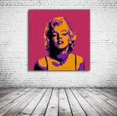 Pop Art Marilyn Monroe Poster in lijst - 95 x 95 cm Fotopapier Mat 180 gr Framed - Popart Wanddecoratie