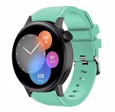 Siliconen Smartwatch bandje - Geschikt voor  Huawei Watch GT 3 42mm siliconen bandje - aqua - 42mm - Strap-it Horlogeband / Polsband / Armband
