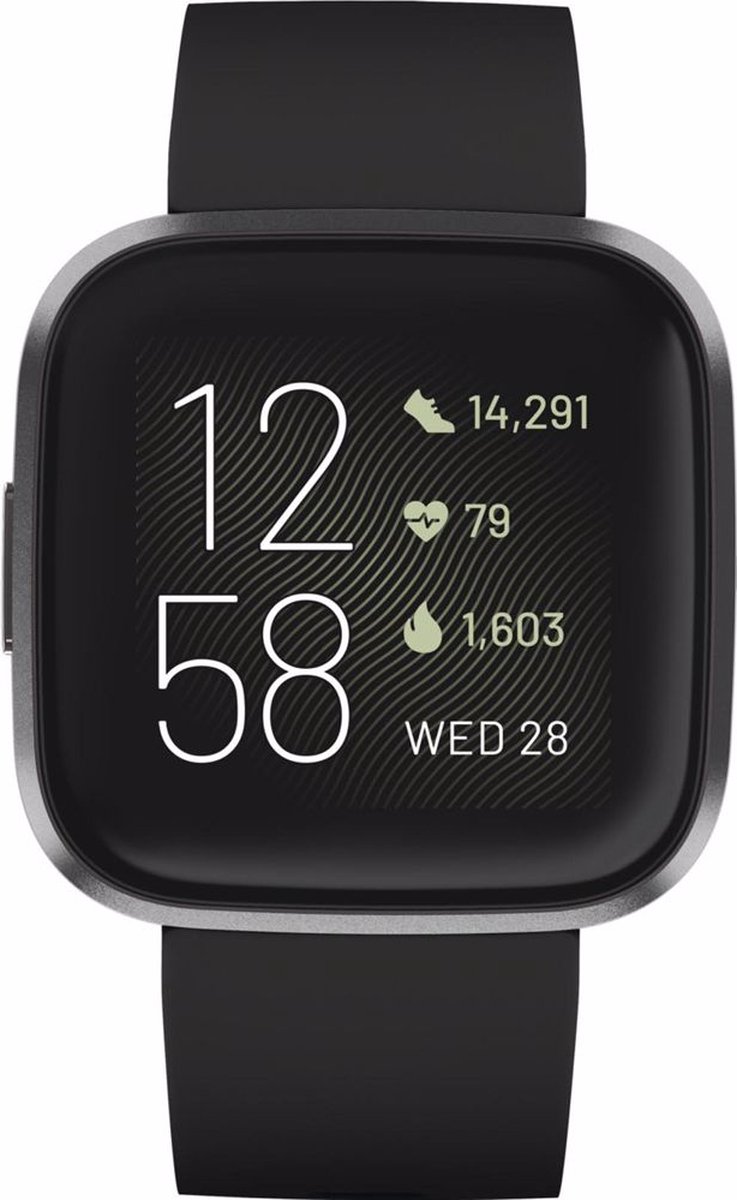 Fitbit Versa 2 - Smartwatch - Zwart | bol.com