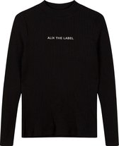 Alix the label Dames Logo Top Zwart maat XS