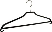 De Kledinghanger Gigant - 5 x Blouse / shirthanger metaal met broeklat en zwarte anti-slip coating, 46 cm