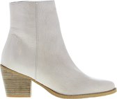 Tango | Ella square 10-g beige crack leather boot - wooden heel/sole | Maat: 41