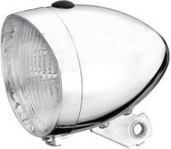 Falkx Koplamp fiets - 3 krachtige LEDs - batterijvoeding - zilver - werkplaatsverpakking — afbeelding 3